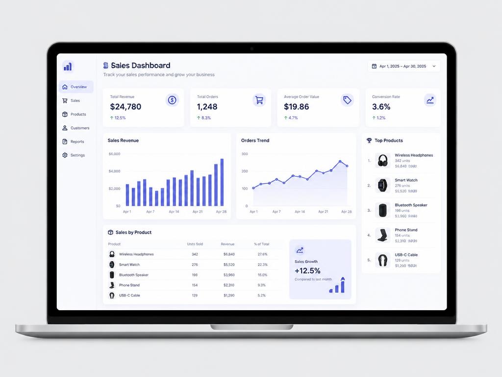 Vista previa de Dashboard de ventas en Excel